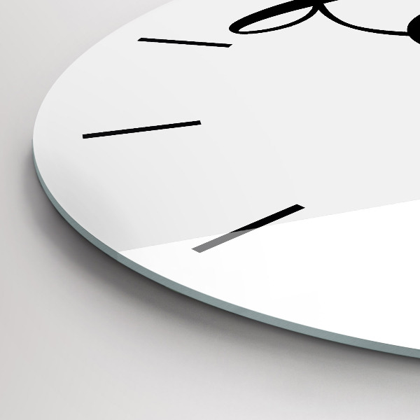 Okrúhle hodiny Rodinný nápis a srdce