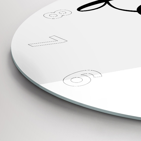 Okrúhle hodiny Rodinný nápis a srdce