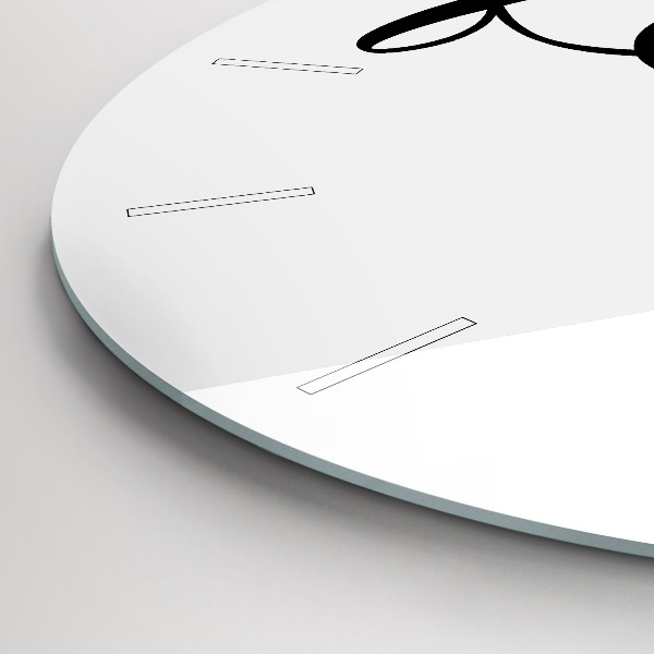 Okrúhle hodiny Rodinný nápis a srdce