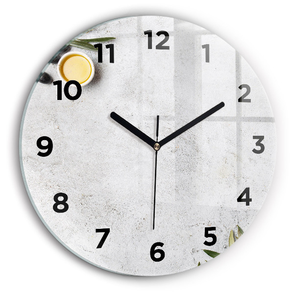 Okrúhle hodiny Minimalistické olivy