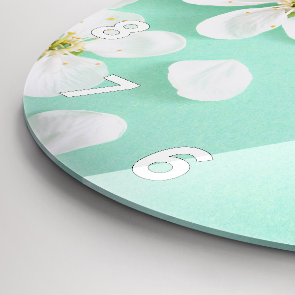 Okrúhle hodiny Kvitnúce kvety jabloní