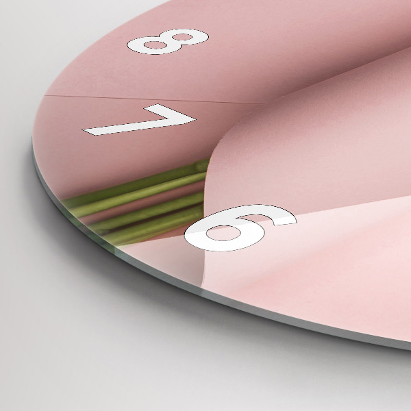 Okrúhle hodiny Kytica z tulipánových kvetov