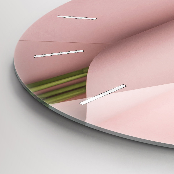 Okrúhle hodiny Kytica z tulipánových kvetov