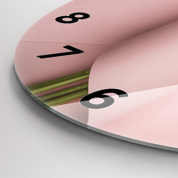 Okrúhle hodiny Kytica z tulipánových kvetov