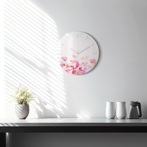 Okrúhle hodiny Kvety na lúke