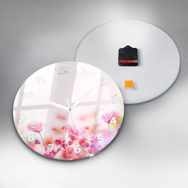 Okrúhle hodiny Kvety na lúke