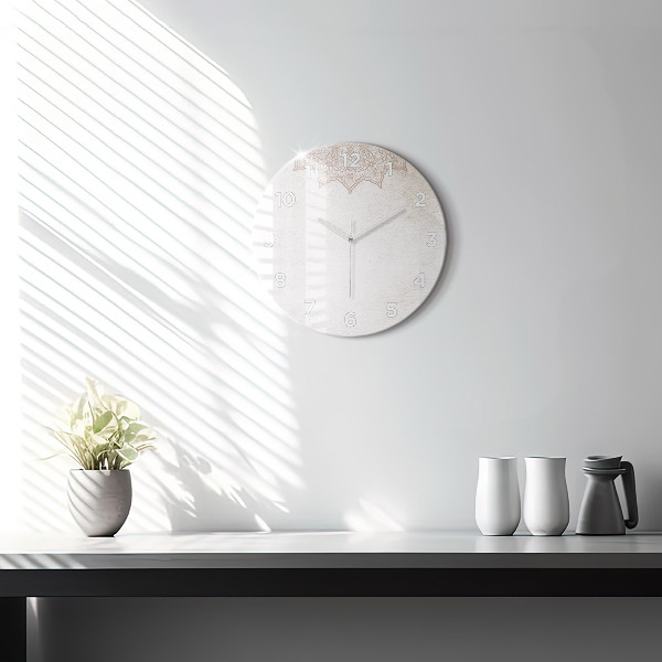 Okrúhle hodiny Dekoratívny vzor