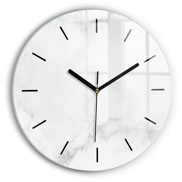 Okrúhle hodiny Elegantný mramor