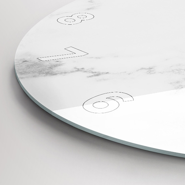 Okrúhle hodiny Elegantný mramor