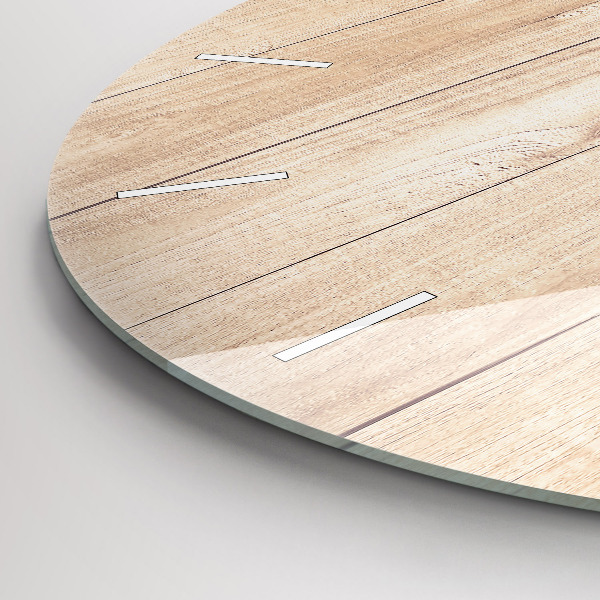 Okrúhle hodiny Drevená textúra