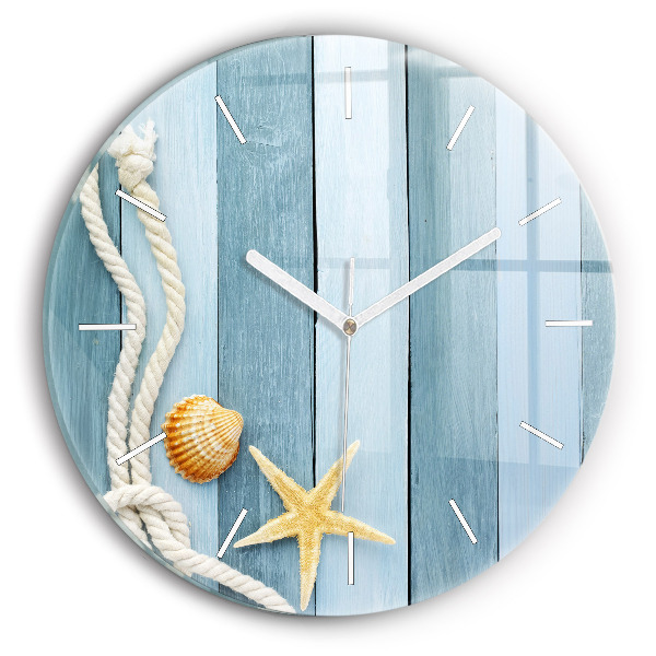 Okrúhle hodiny Pruhované dosky a motýlik