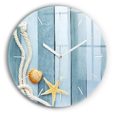 Okrúhle hodiny Pruhované dosky a motýlik