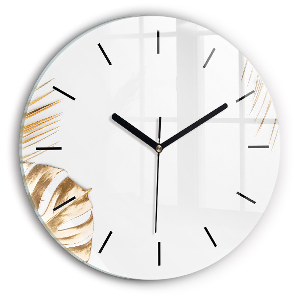 Okrúhle hodiny Tropické listy