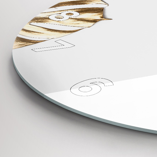 Okrúhle hodiny Tropické listy