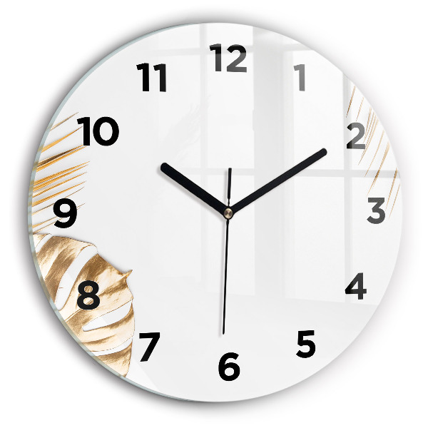 Okrúhle hodiny Tropické listy