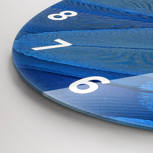 Okrúhle hodiny Vtáčie pierko