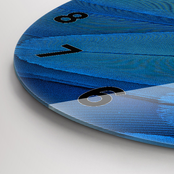 Okrúhle hodiny Vtáčie pierko