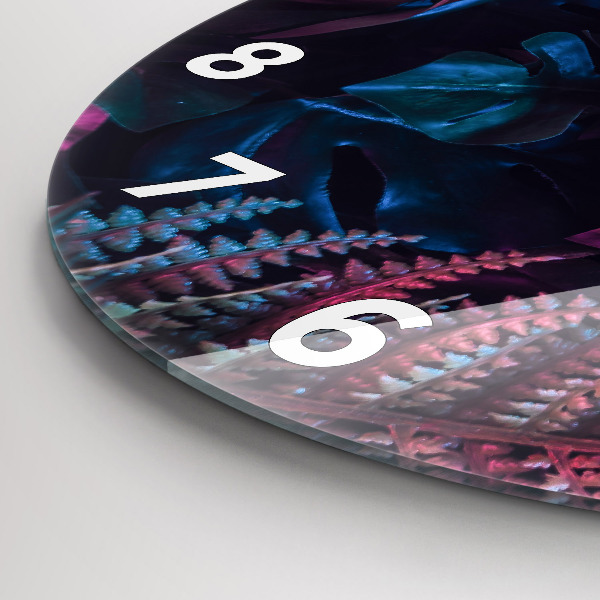 Okrúhle hodiny Exotické kvety