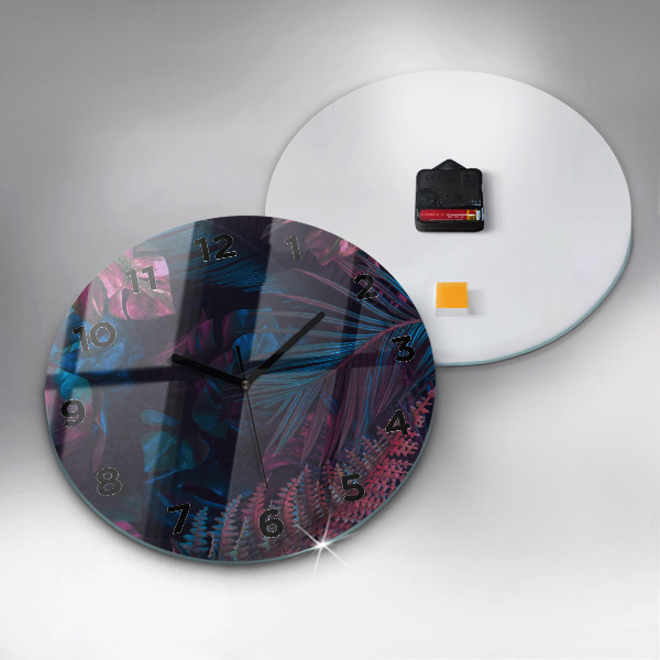 Okrúhle hodiny Exotické kvety