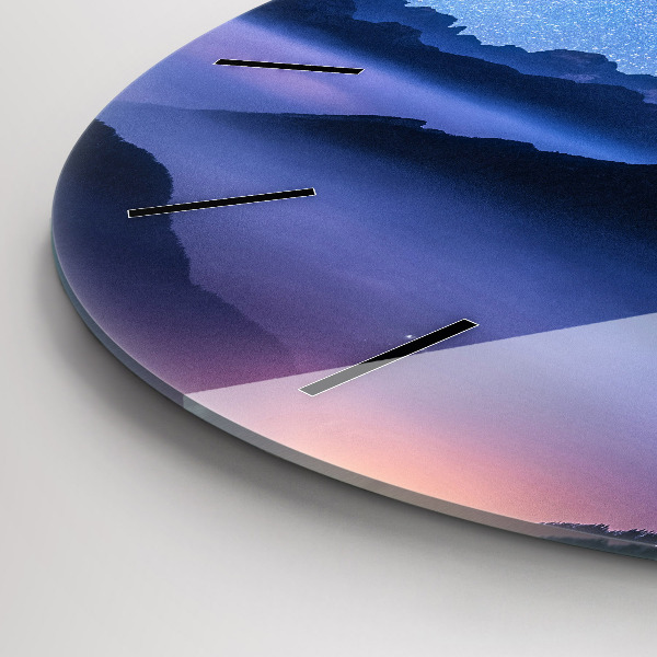 Okrúhle hodiny Mliečna dráha a hory