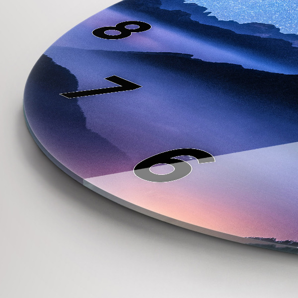 Okrúhle hodiny Mliečna dráha a hory