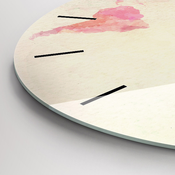 Okrúhle hodiny Akvarelová mapa sveta