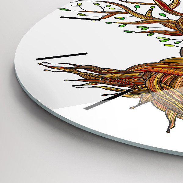 Okrúhle hodiny Strom a korene