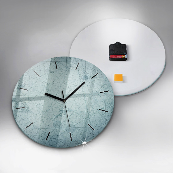 Okrúhle hodiny Vintage mapa