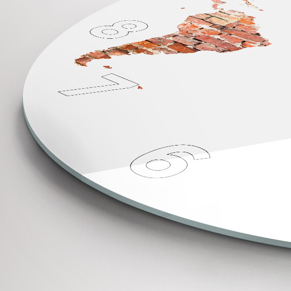 Okrúhle hodiny Stará tehlová mapa