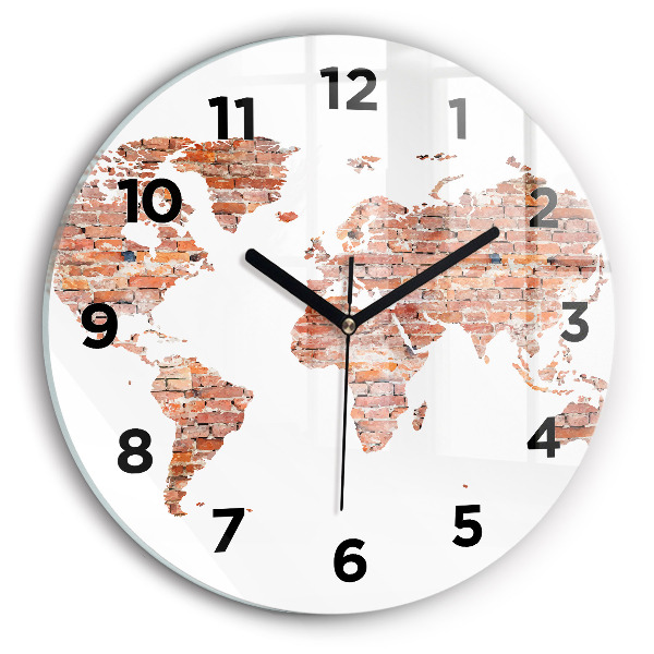 Okrúhle hodiny Stará tehlová mapa