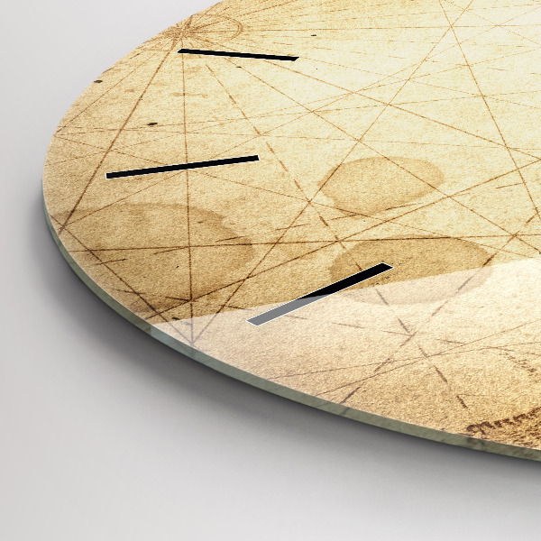 Okrúhle hodiny Stará mapa sveta