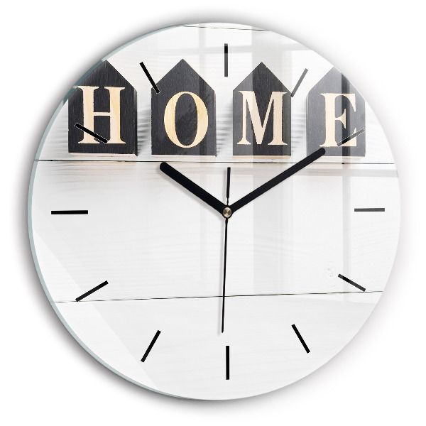 Okrúhle hodiny Domový nápis