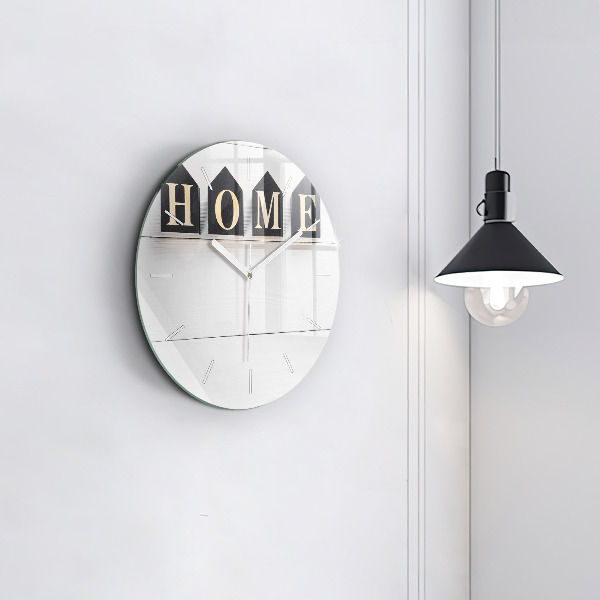 Okrúhle hodiny Domový nápis