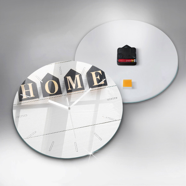 Okrúhle hodiny Domový nápis