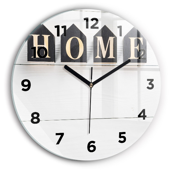 Okrúhle hodiny Domový nápis