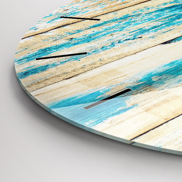 Okrúhle hodiny Poškriabané drevo