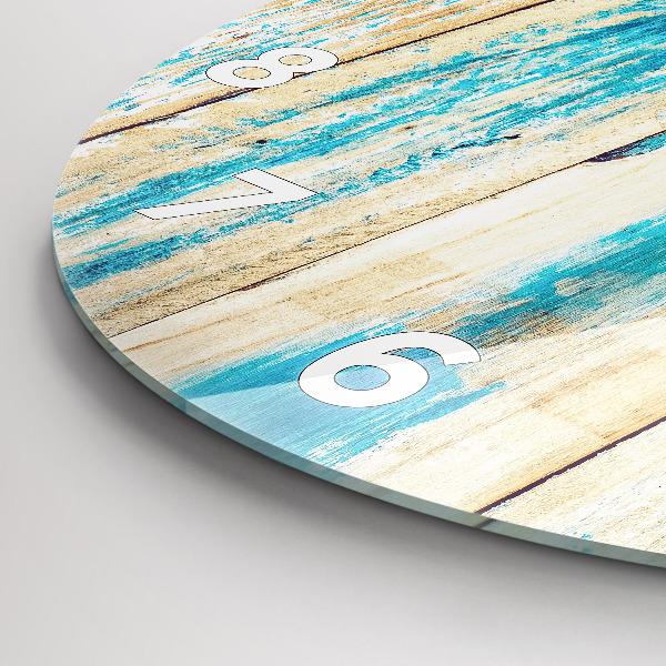 Okrúhle hodiny Poškriabané drevo