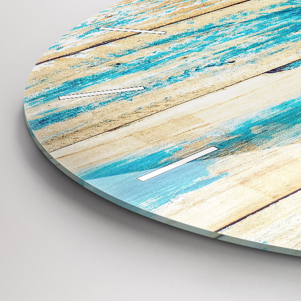 Okrúhle hodiny Poškriabané drevo