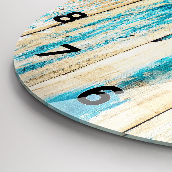 Okrúhle hodiny Poškriabané drevo