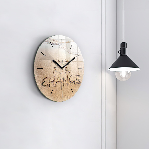 Okrúhle hodiny Plážový citát