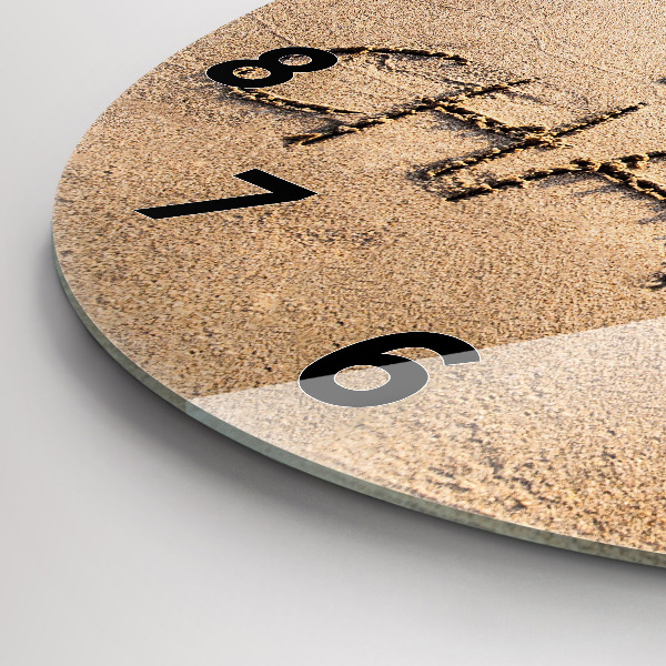 Okrúhle hodiny Plážový citát