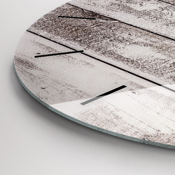 Okrúhle hodiny Svetlé drevené dosky