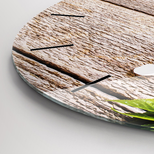 Okrúhle hodiny Kvety na dreve