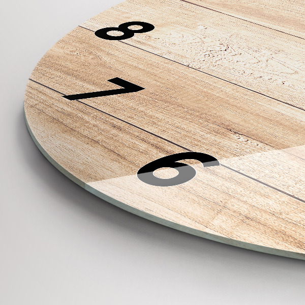 Okrúhle hodiny Drevená textúra