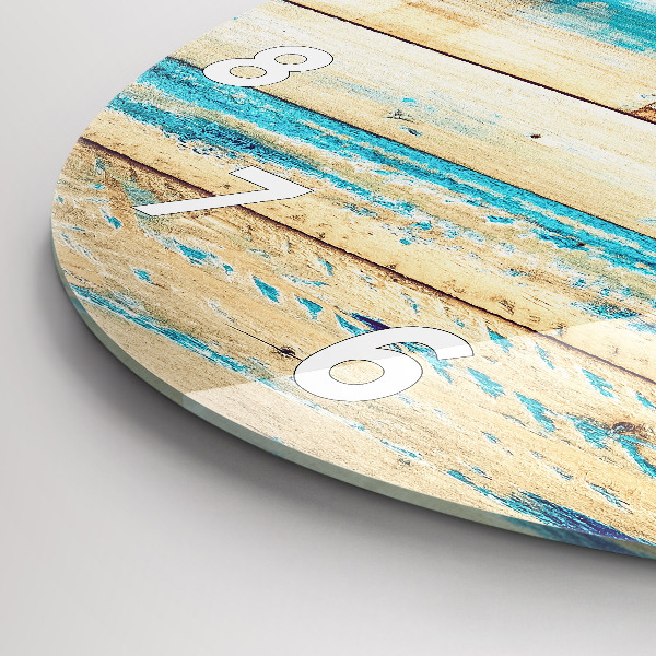 Okrúhle hodiny Poškriabané drevo