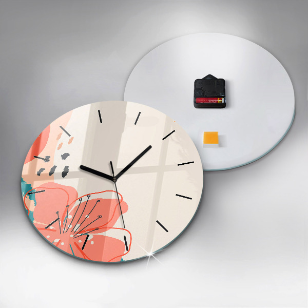 Okrúhle hodiny Havajské rastliny