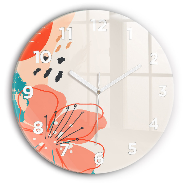 Okrúhle hodiny Havajské rastliny