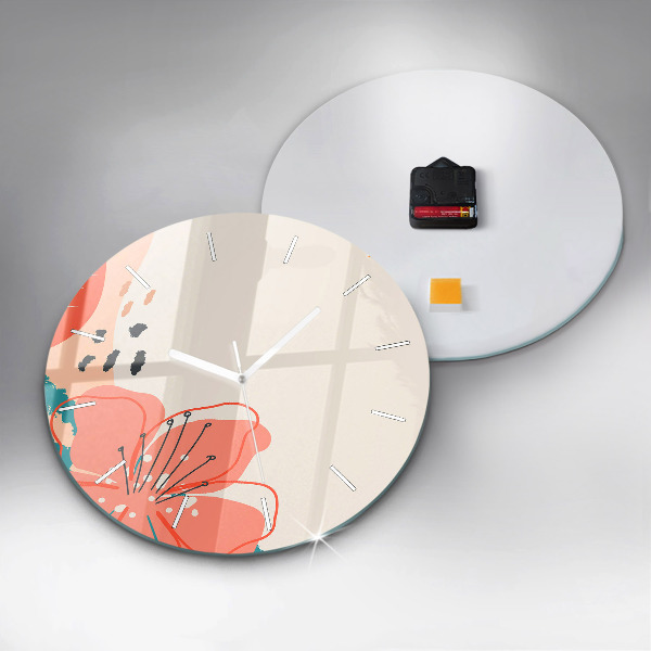 Okrúhle hodiny Havajské rastliny