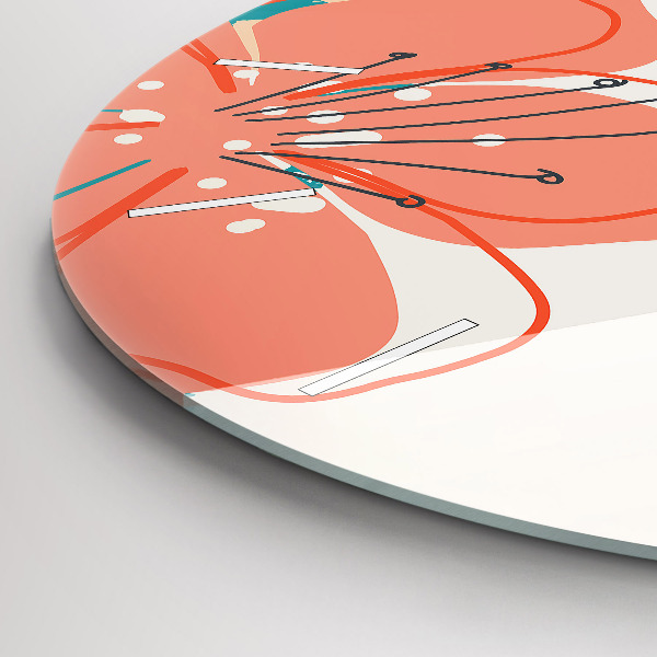 Okrúhle hodiny Havajské rastliny