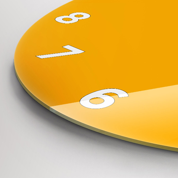 Okrúhle hodiny Tmavo žltá